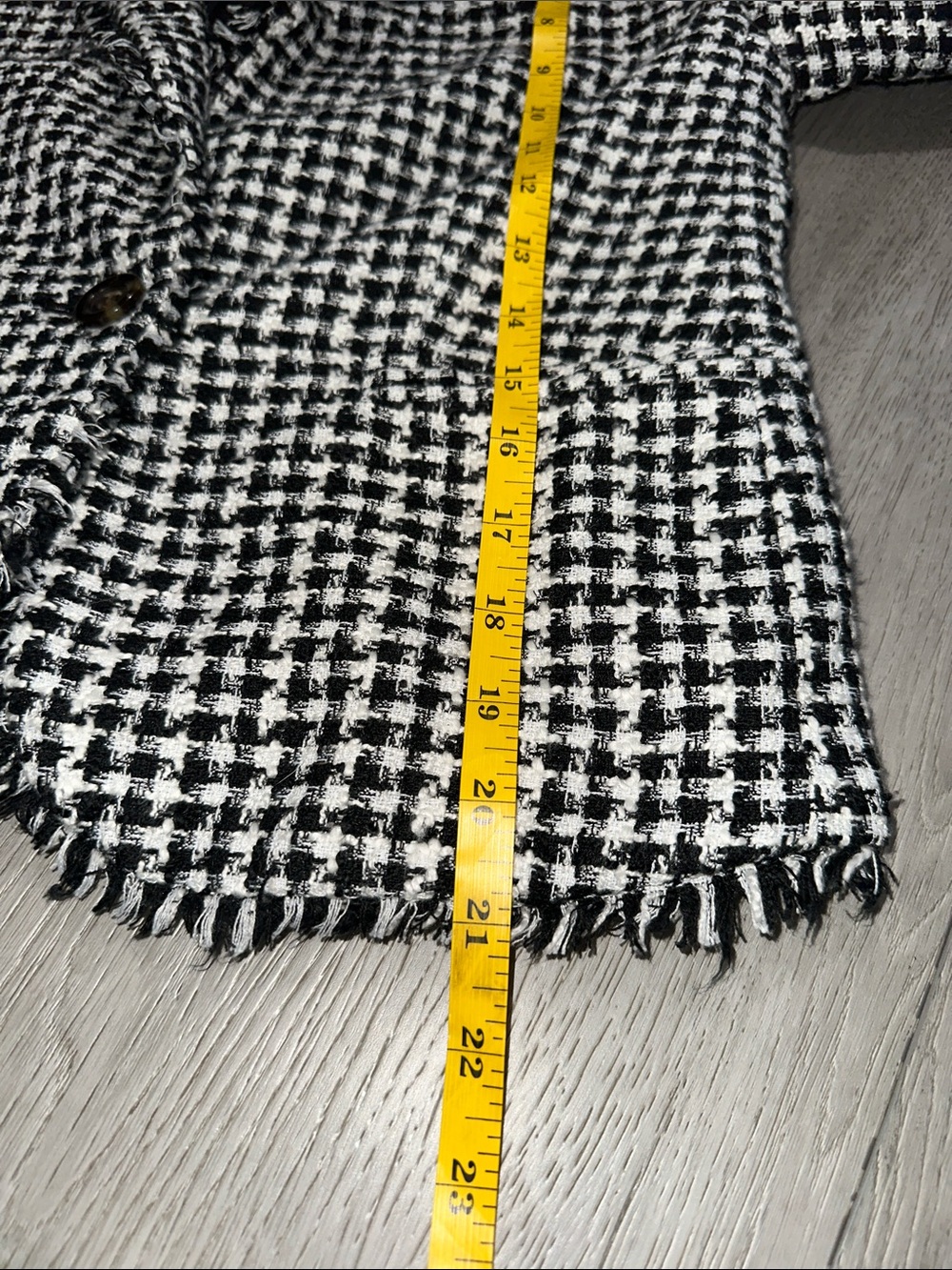 Ann Taylor Black and White Houndstooth Blazer size 0 - Picture 8 of 10